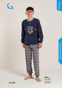 BOY'S PAJAMAS M/L V40011 Tellini S.r.l. Wholesale Clothing